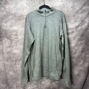 Kuhl Skar 1/4 Zip Pullover Sweater Mens Large Heather Gray 100% Merino Wool
